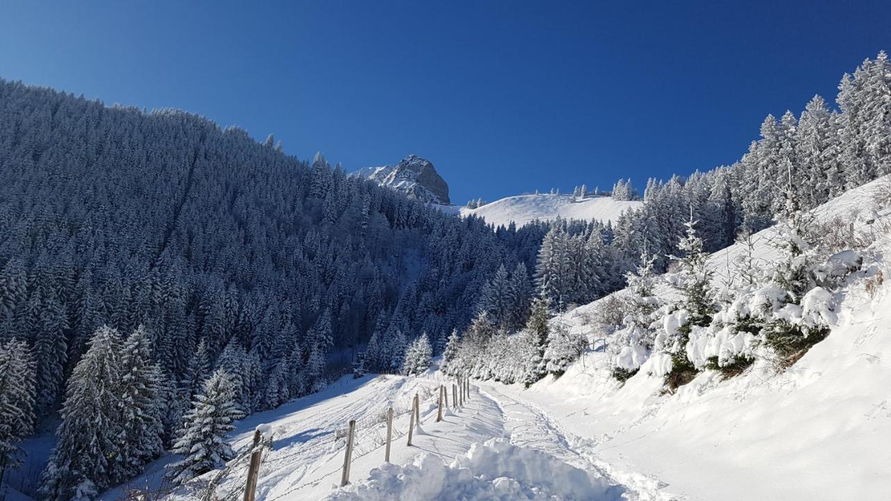 Charming Chalet With Panoramic View And Private Parking In Gruyere Gruyeres Bagian luar foto