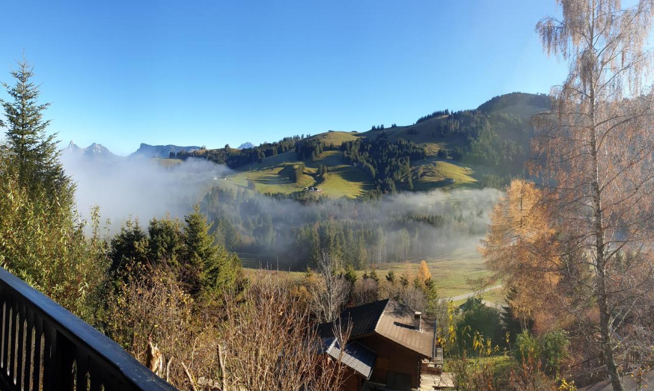 Charming Chalet With Panoramic View And Private Parking In Gruyere Gruyeres Bagian luar foto